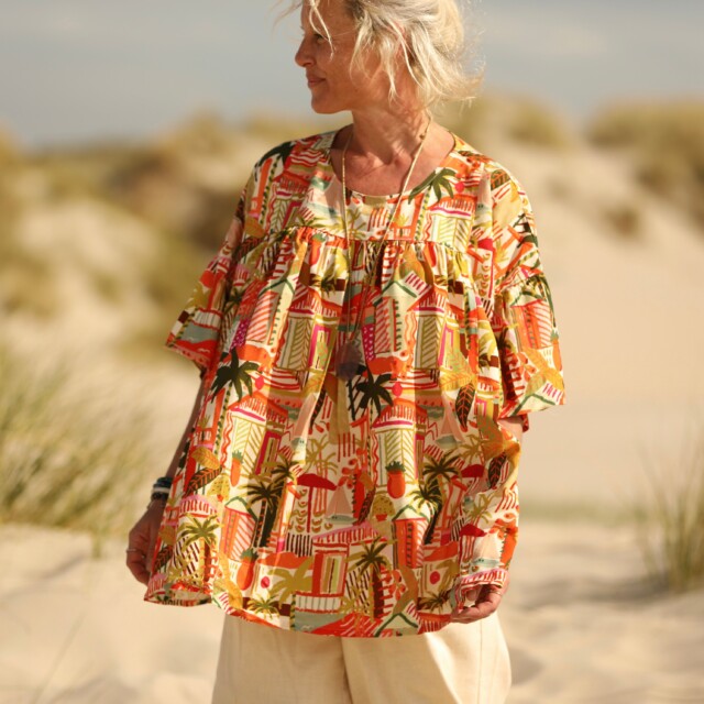 Quintessence - Blouse Léopoldine – viscose Verdure tropicale