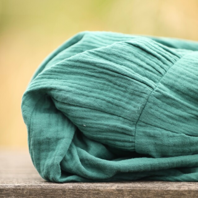 Quintessence - Jupe Sarah - double gaze de coton vert printemps