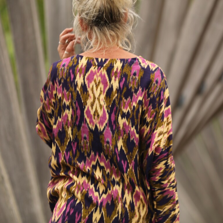 Quintessence - Blouse Naomie - viscose Ikat – Taille unique