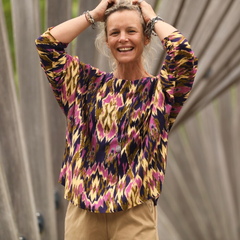 Quintessence - Blouse Naomie - viscose Ikat – Taille unique