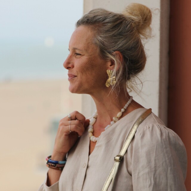 Quintessence - Blouse Léocadie - Chevron ficelle chiné