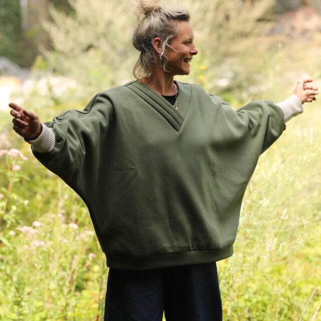 Quintessence - Sweat Ferdinand - vert kaki - version longue