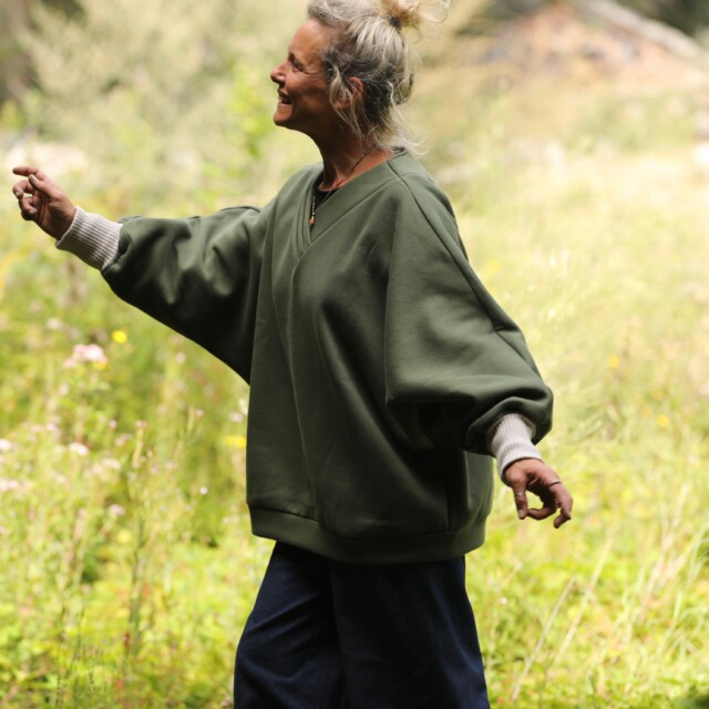 Quintessence - Sweat Ferdinand - vert kaki - version longue