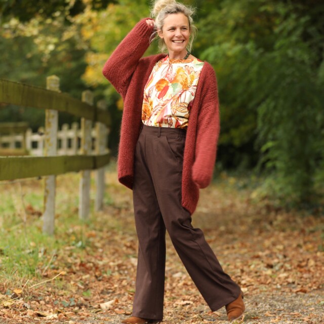 Quintessence - Pantalon Nestor - Coton/lin chocolat