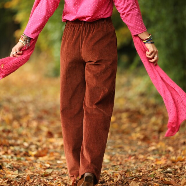 Quintessence - Pantalon Nestor - Velours côtelé écureuil