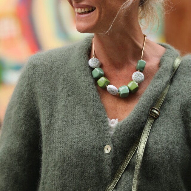 Quintessence - Collier Aurore – Vert & Doré