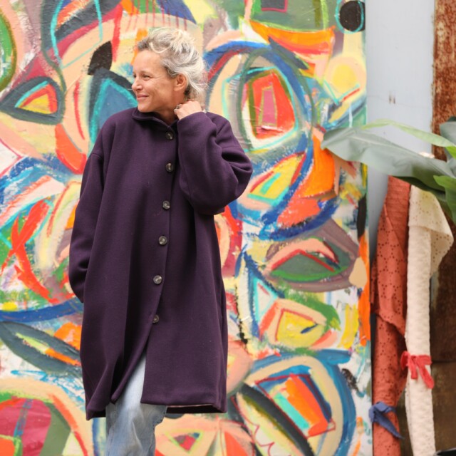 Quintessence - Manteau Taïma - prune