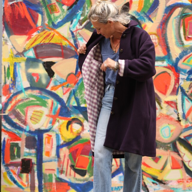 Quintessence - Manteau Taïma - prune