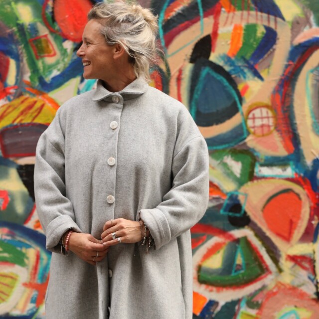 Quintessence - Manteau Taïma - gris lumière