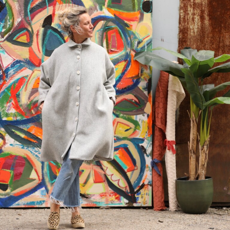 Quintessence - Manteau Taïma - gris lumière