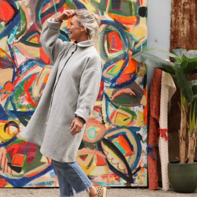 Quintessence - Manteau Taïma - gris lumière