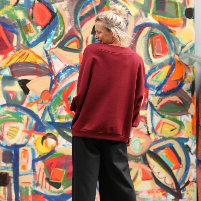 Quintessence - Sweat Ferdinand - cerise noire - version longue