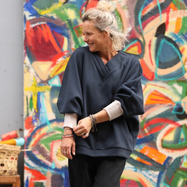 Quintessence - Sweat Ferdinand - bleu marine - version longue