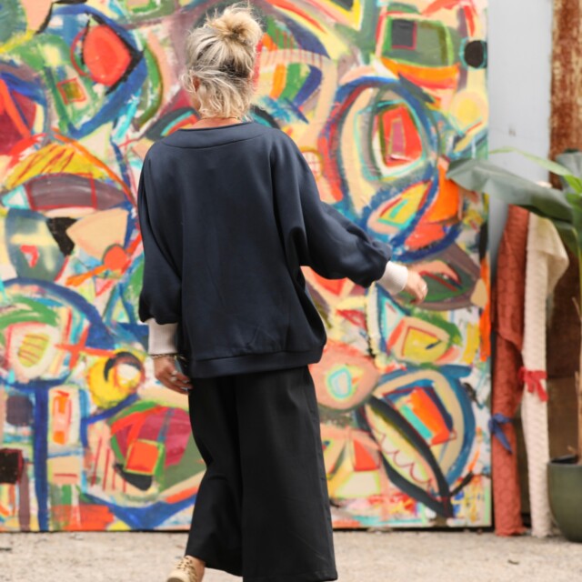 Quintessence - Sweat Ferdinand - bleu marine - version longue