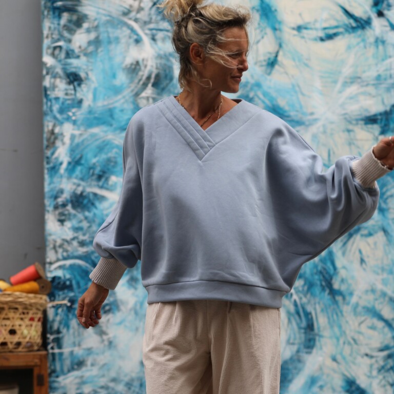 Quintessence - Sweat Ferdinand - bleu céleste - version courte