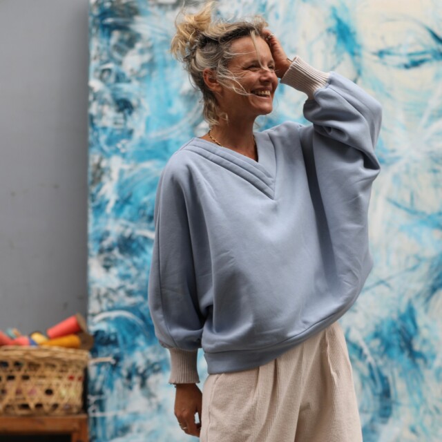 Quintessence - Sweat Ferdinand - bleu céleste - version courte