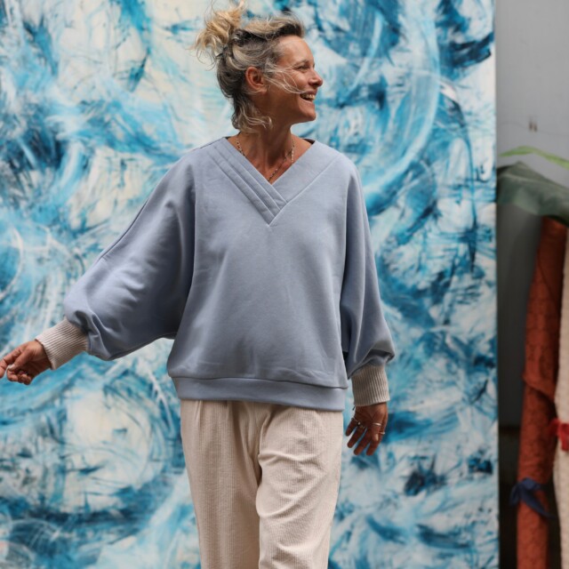 Quintessence - Sweat Ferdinand - bleu céleste - version courte