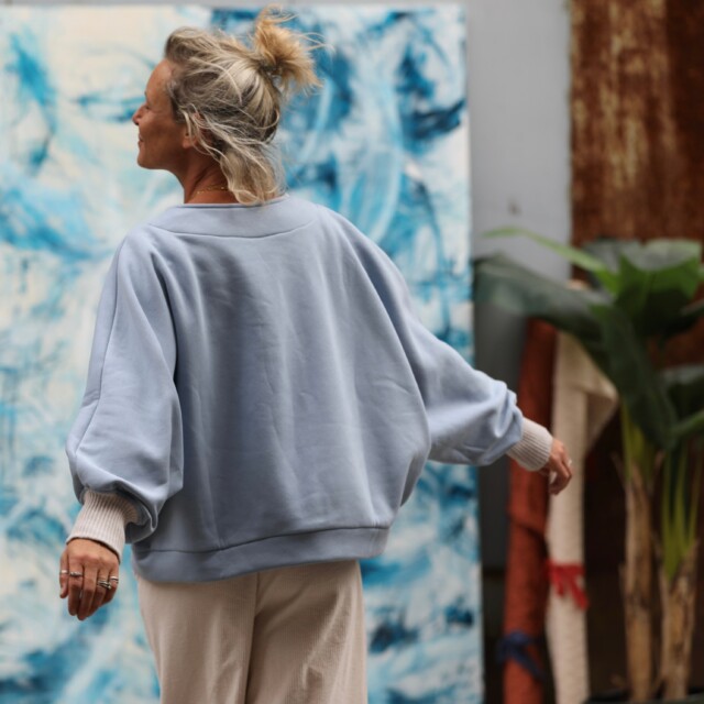 Quintessence - Sweat Ferdinand - bleu céleste - version courte