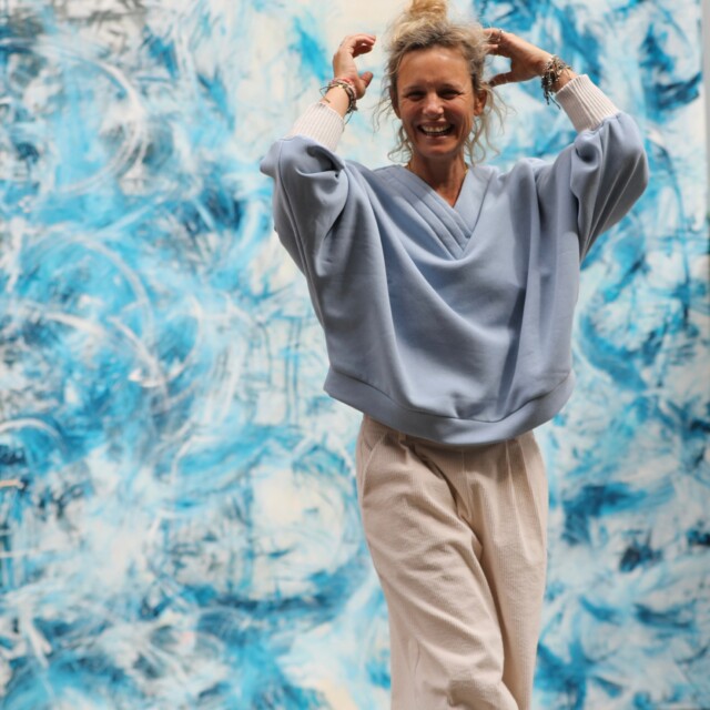 Quintessence - Sweat Ferdinand - bleu céleste - version courte