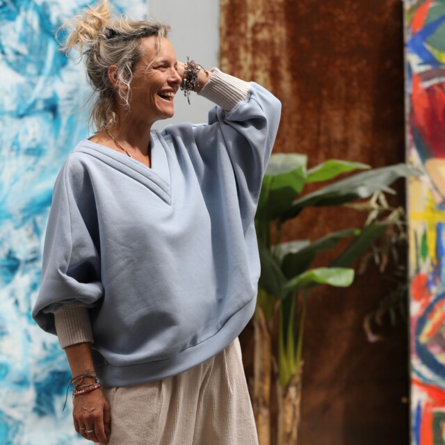 Quintessence - Sweat Ferdinand - bleu céleste - version courte