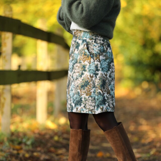 Quintessence - Jupe Maya - Jacquard Fleurs de givre