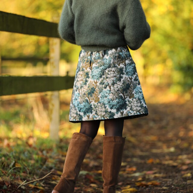 Quintessence - Jupe Maya - Jacquard Fleurs de givre