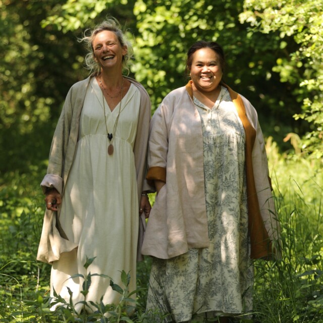 Quintessence - Robe Kalaya - viscose/lin ficelle