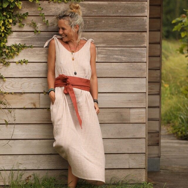 Quintessence - Ceinture Anita - lin terracotta