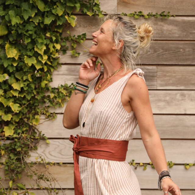 Quintessence - Ceinture Anita - lin terracotta