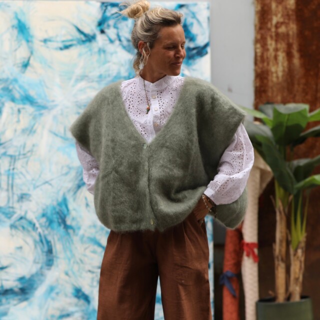 Quintessence - Gilet Cassiopé - Vert mousse