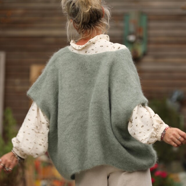 Quintessence - Gilet Cassiopé - Vert mousse