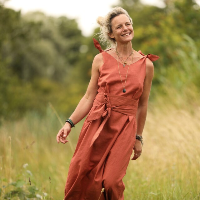 Quintessence - Ceinture Anita - lin terracotta