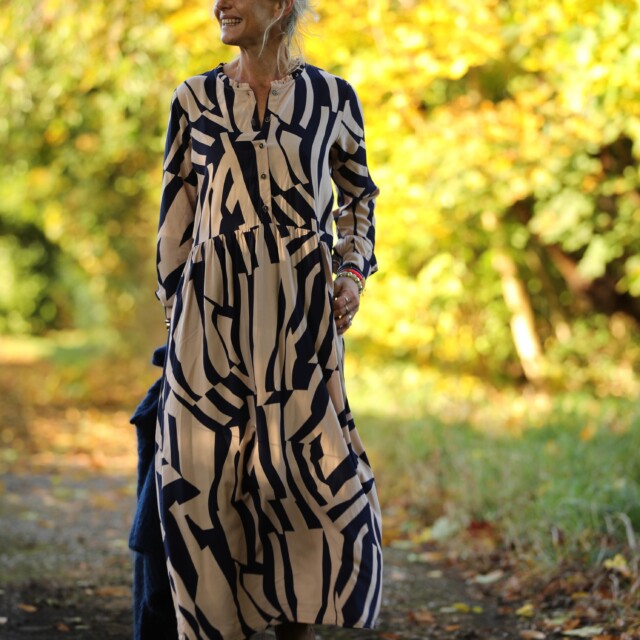 Quintessence - Robe Aurélia – Viscose vague graphique