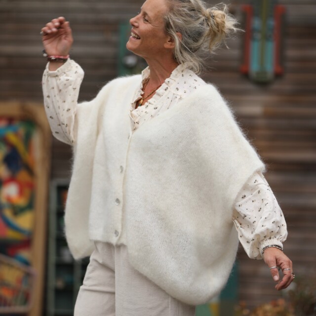 Quintessence - Gilet Cassiopé - Ivoire