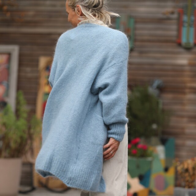 Quintessence - Gilet Naïs - Bleu ciel