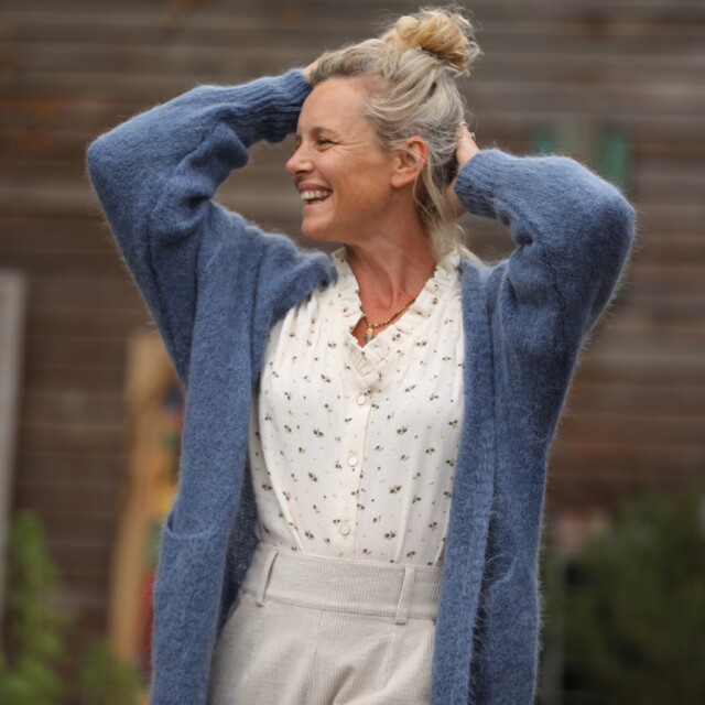 Quintessence - Gilet Naïs - Bleu myosotis