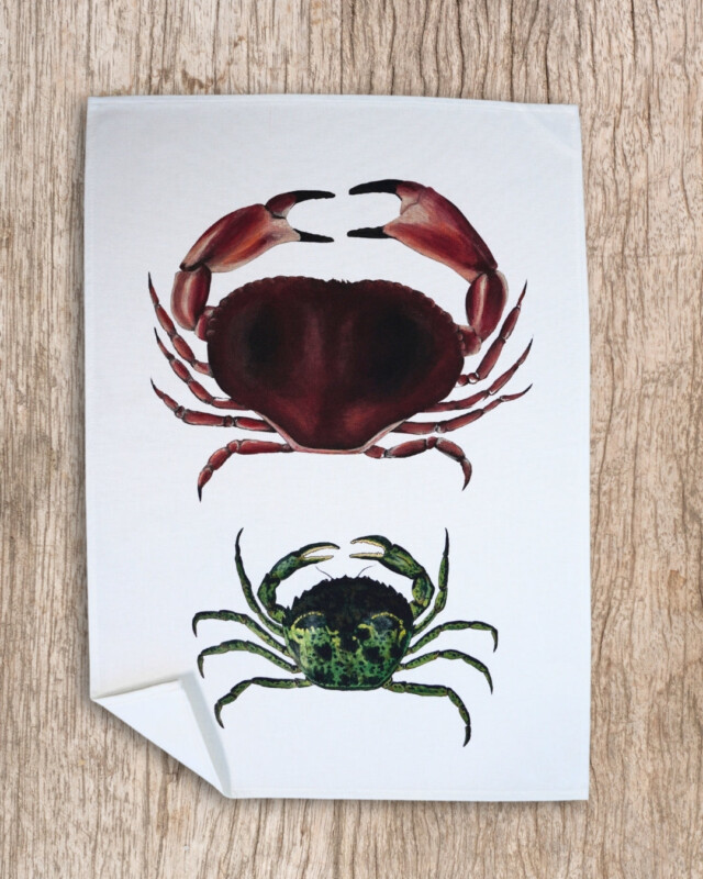 varek.illustrations - Torchon 100% coton : Les Crabes