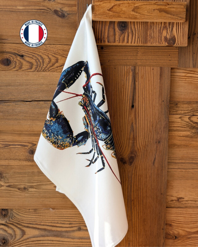 Varek Illustations - Torchon 100% coton : Le Homard