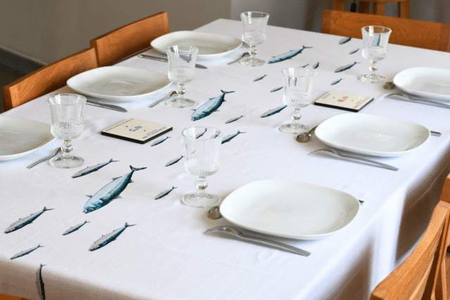 varek.illustrations - Nappe en coton rectangulaire 250 x 160 cm