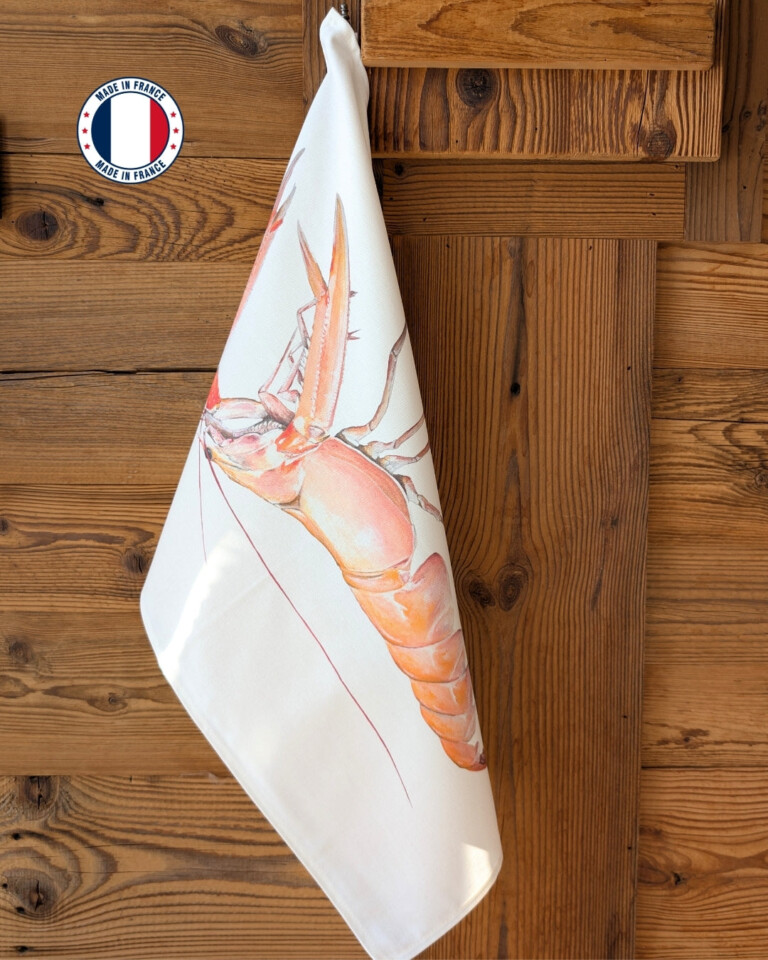 varek.illustrations - Torchon 100% coton : La Langoustine