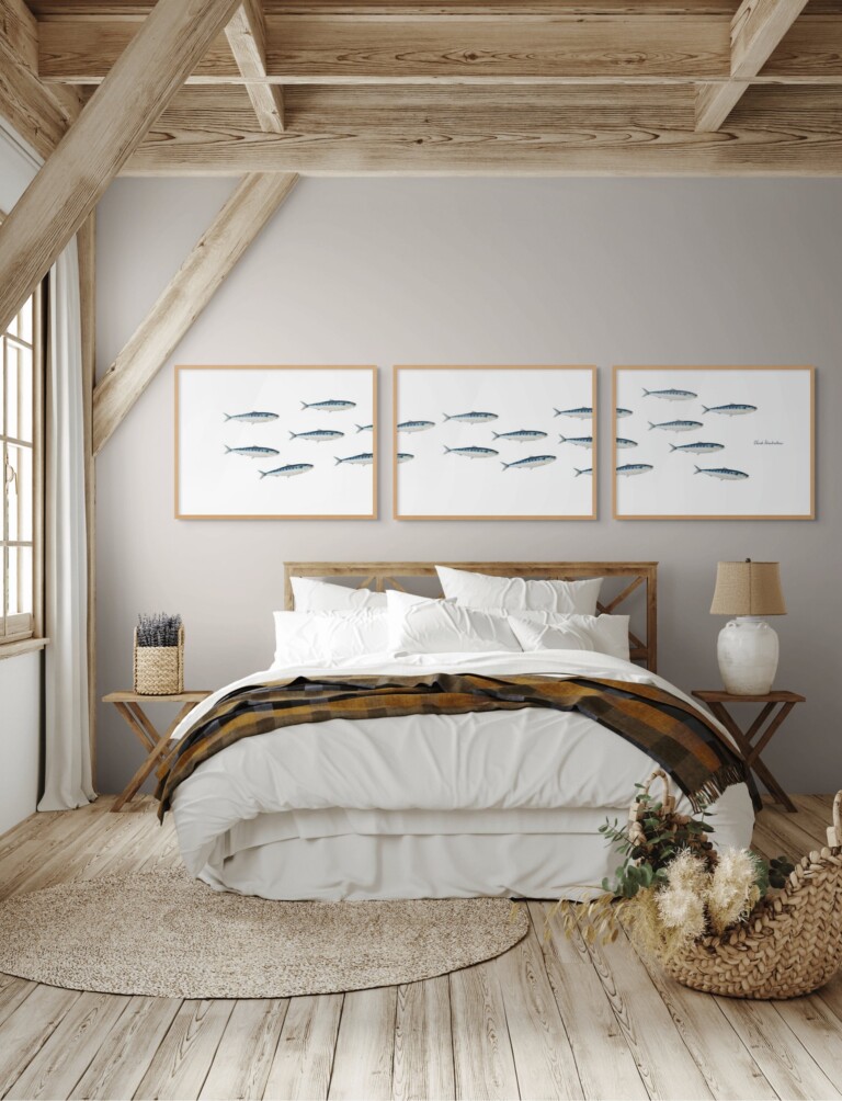 varek.illustrations - Triptyque Banc de Sardines