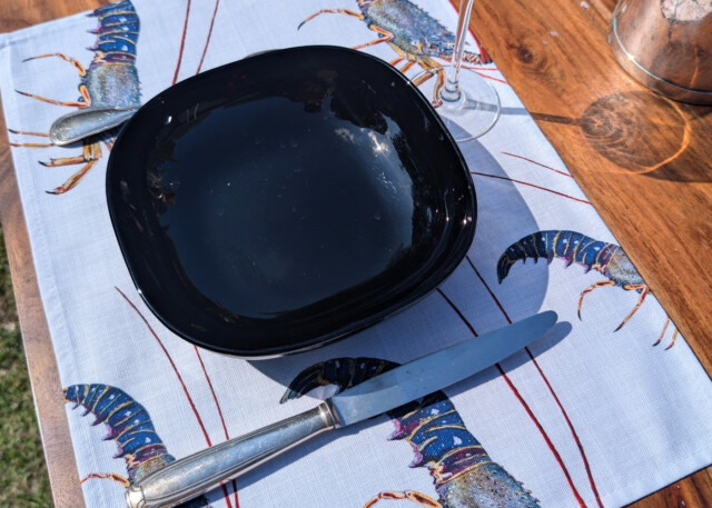 varek.illustrations - Set de table en coton enduit : Langouste