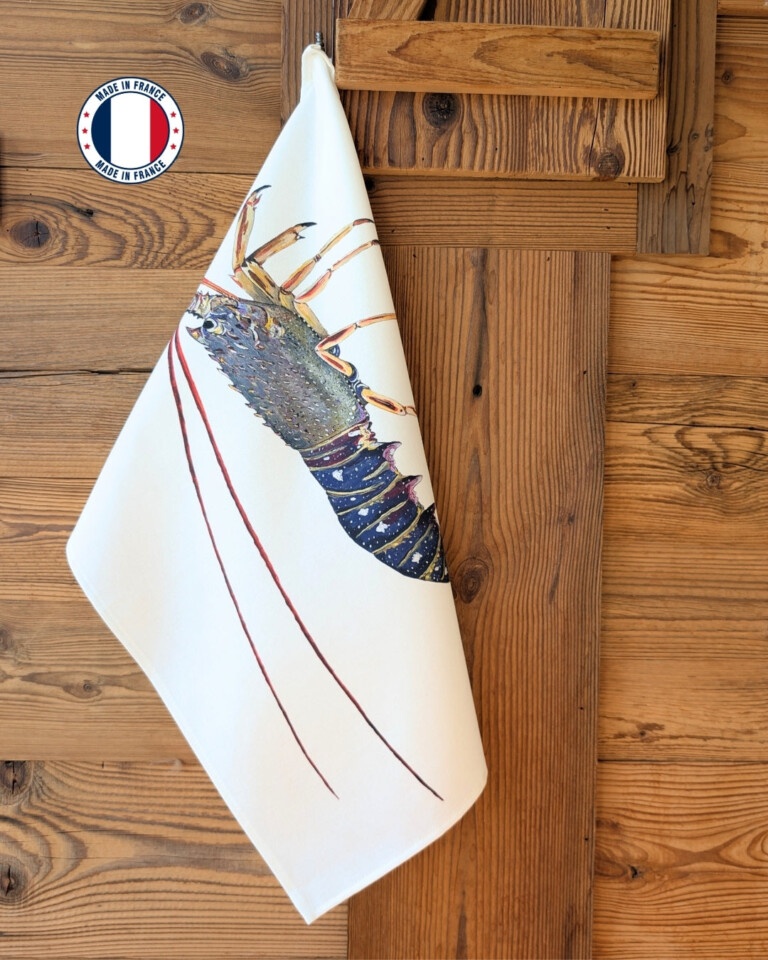 varek.illustrations - Torchon 100% coton : La Langouste