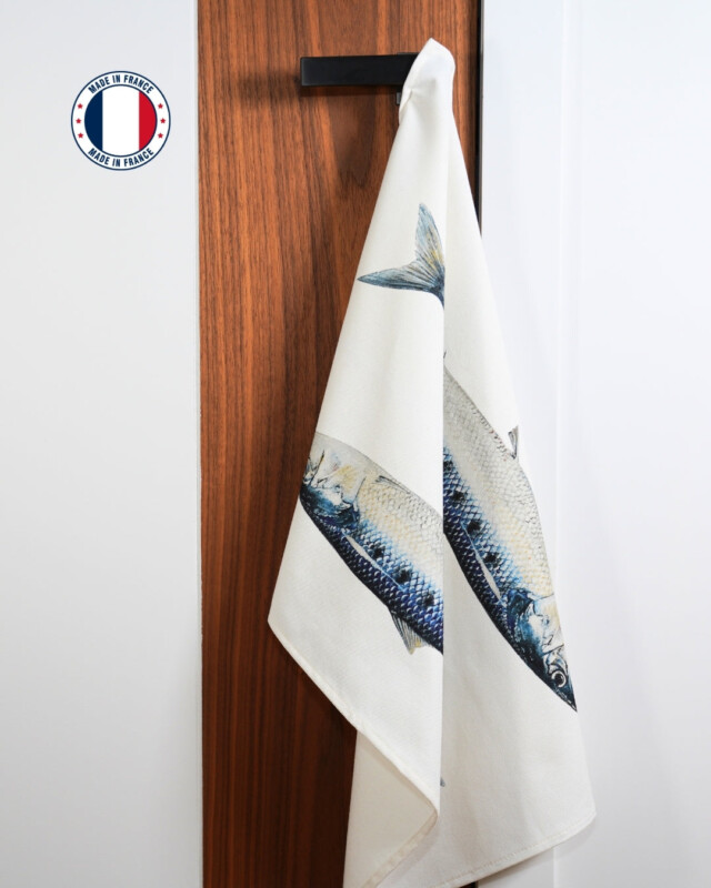 varek.illustrations - Torchon 100% coton : Les Sardines