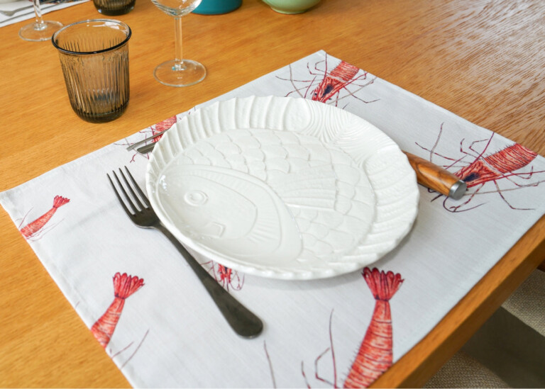 varek.illustrations - Pack de 4 sets de table : La Marée Rouge