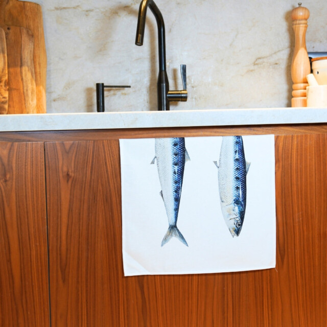 varek.illustrations - Torchon 100% coton : Les Sardines