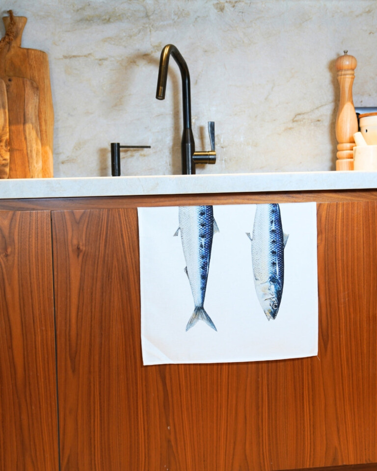 varek.illustrations - Torchon 100% coton : Les Sardines
