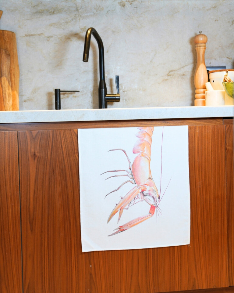 varek.illustrations - Torchon 100% coton : La Langoustine
