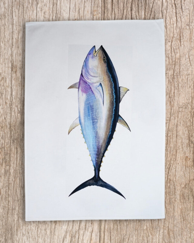 varek.illustrations - Torchon 100% coton : Le Thon Rouge