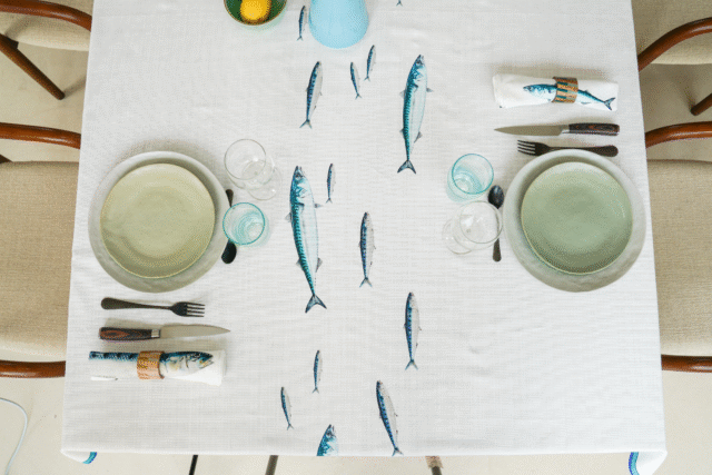 varek.illustrations - Nappe en coton rectangulaire 250 x 160 cm